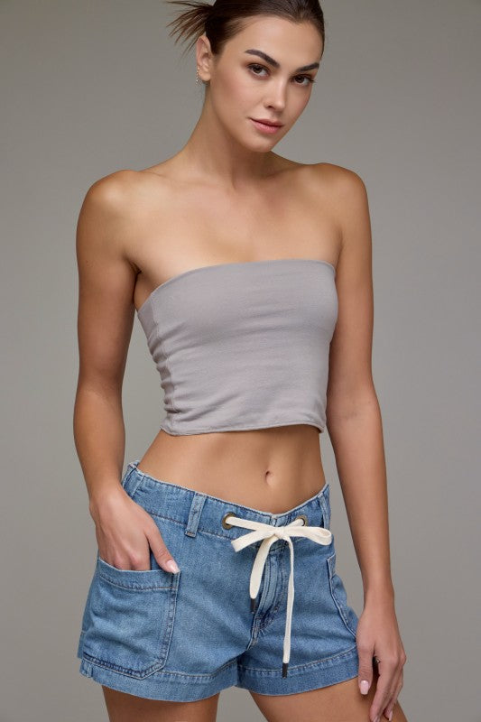 [AVA] SUPER SOFT DRAWSTRING A LINE SHORTS