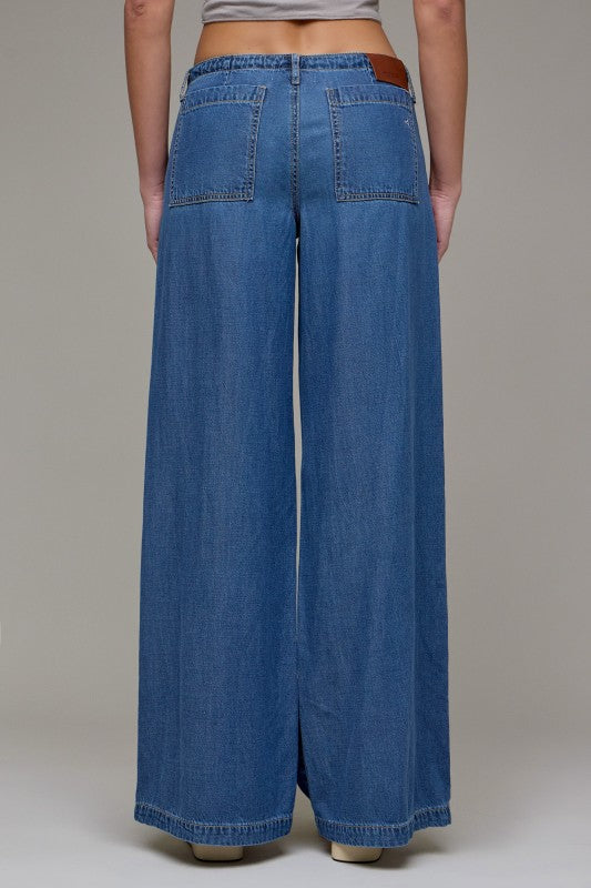 [NORI] DRAWSTRING WIDE LEG TROUSER