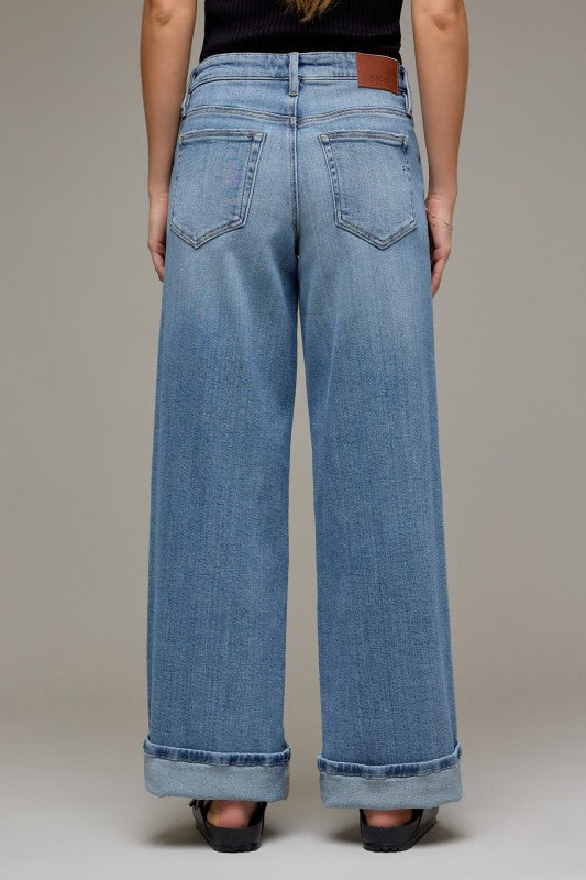 [NORI] CUFFED WIDE LEG