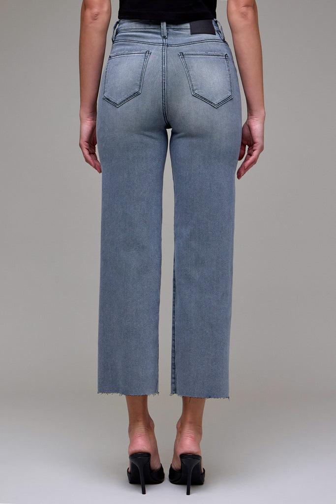 [TRACEY] Smoke Wash Stretch High Rise Straight