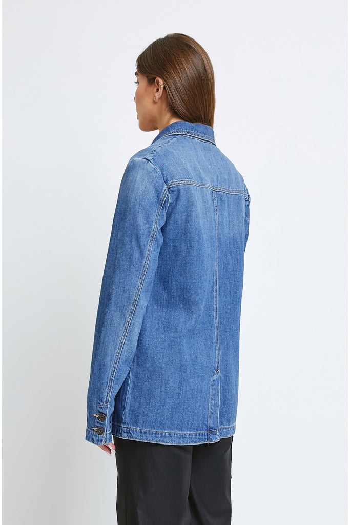 [REBEL] MEDIUM WASH DENIM BLAZER