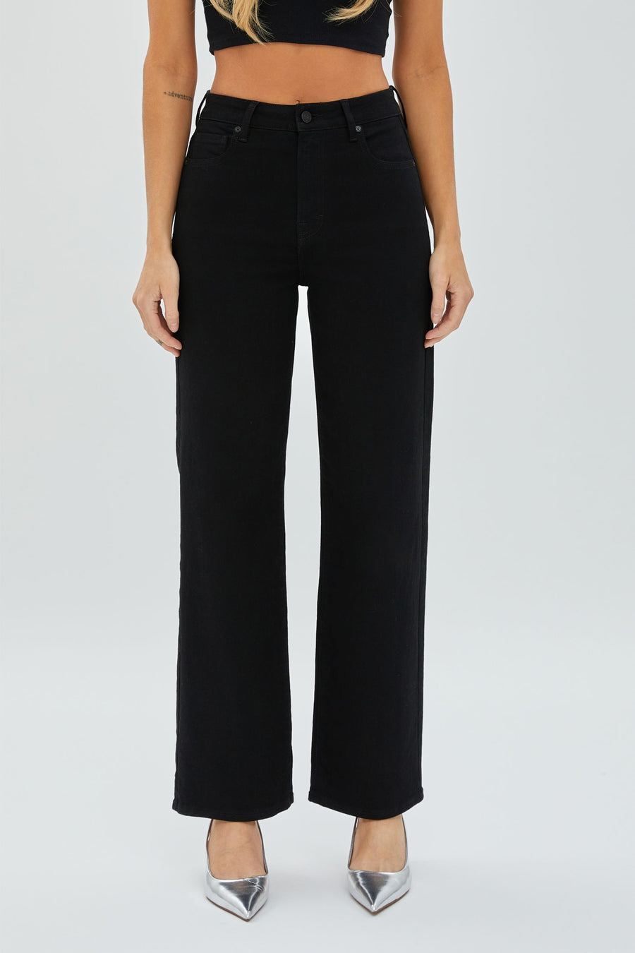 [TRACEY] Jet Black Clean Stretch Straight