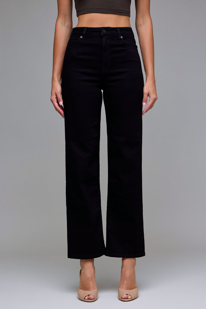 [TRACEY] Jet Black Clean Stretch Straight