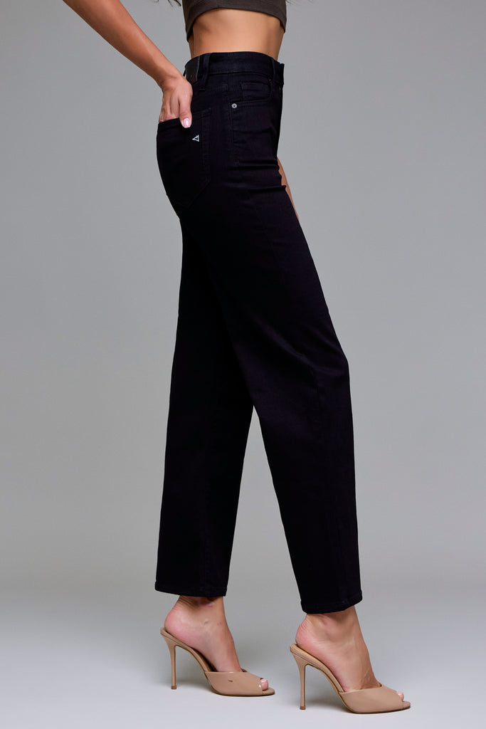 [TRACEY] Jet Black Clean Stretch Straight