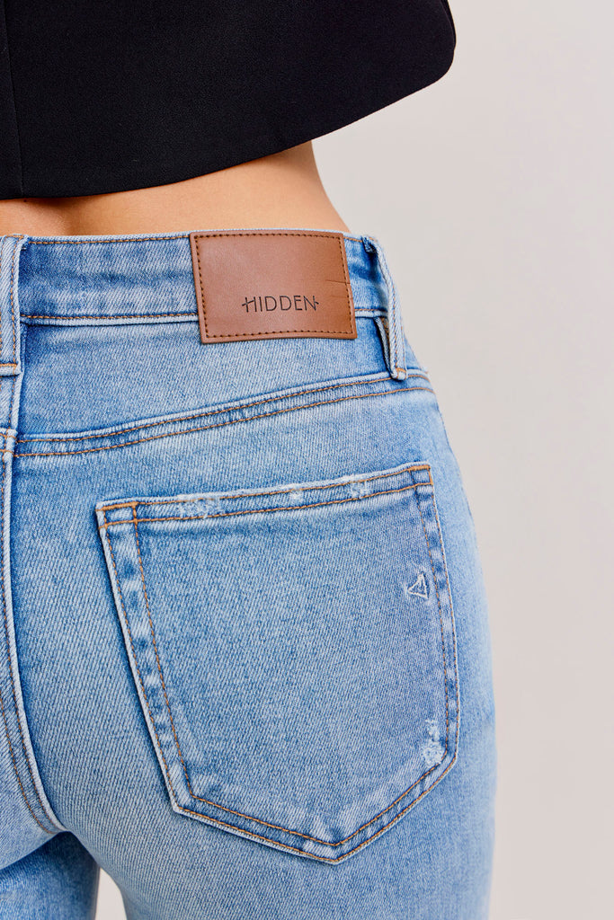 [TRACEY] MEDIUM LIGHT HEM GRINDED STRETCH STRAIGHT