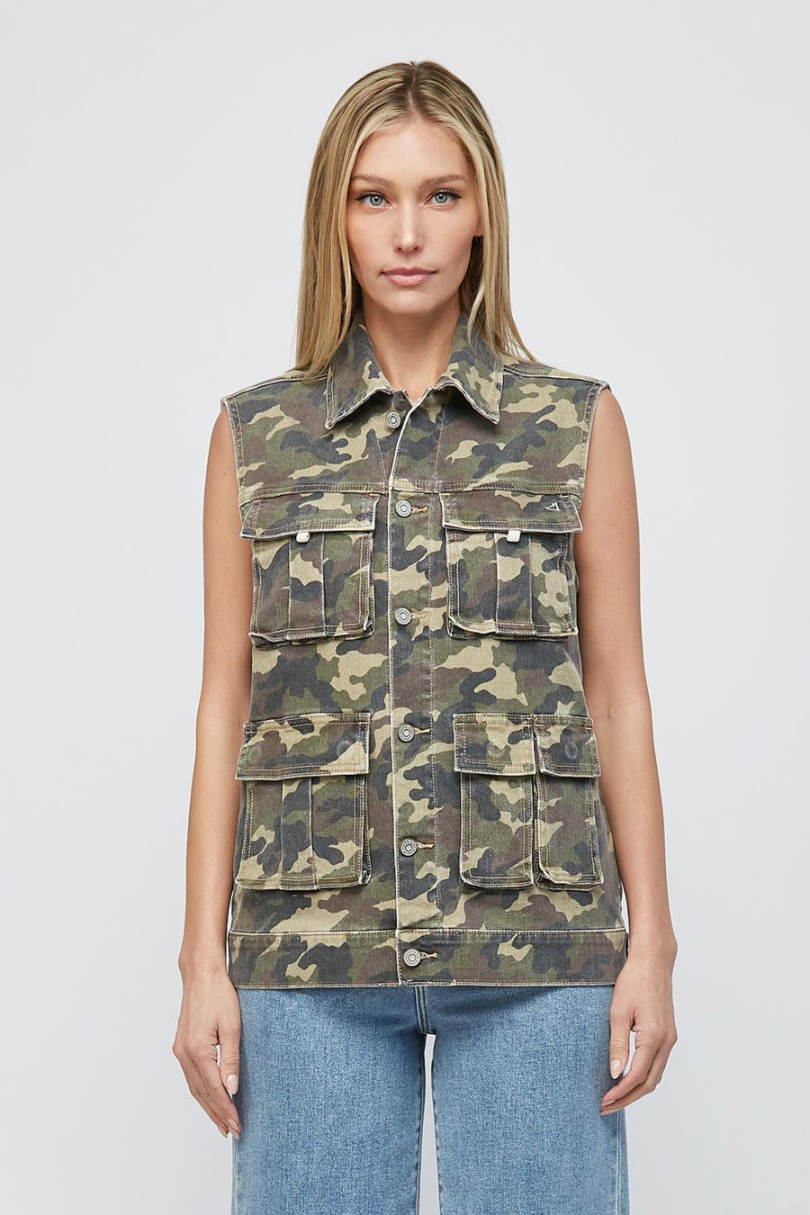 [REBEL] CAMO OVERSIZED CARGO VEST