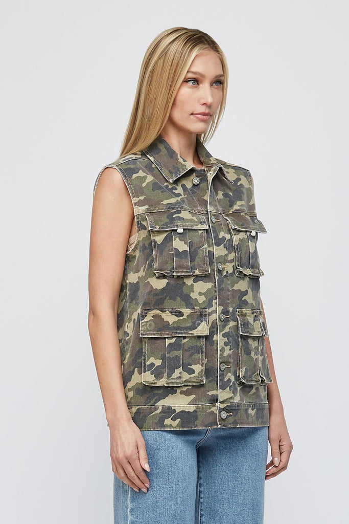 [REBEL] CAMO OVERSIZED CARGO VEST