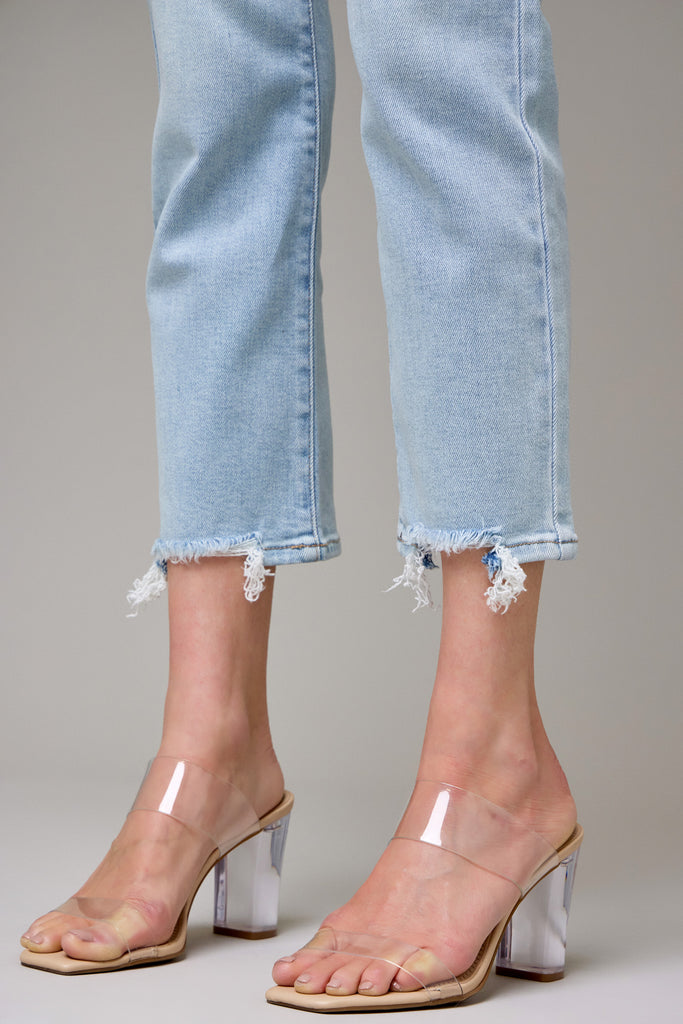 [QUINN] Light Wash Stretch Cigarette Skinny