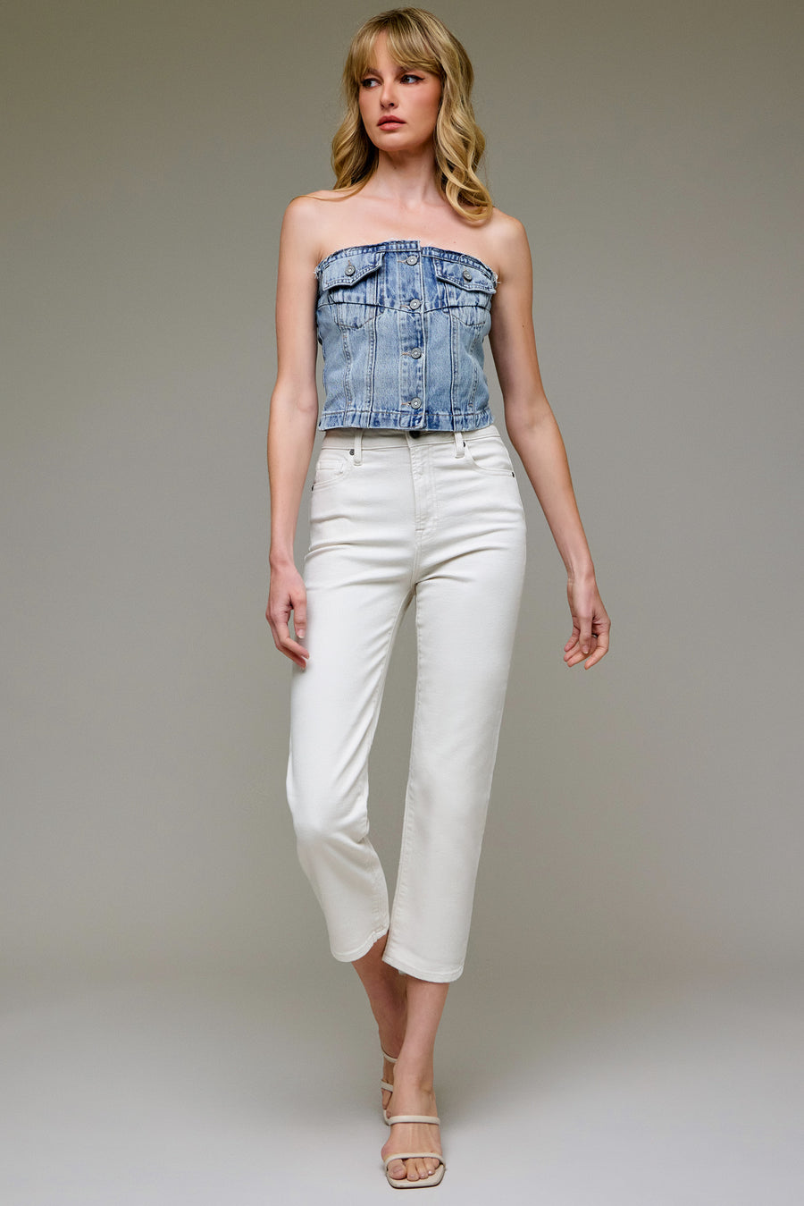 [TRACEY]Sea Salt Clean 25" Inseam Straight