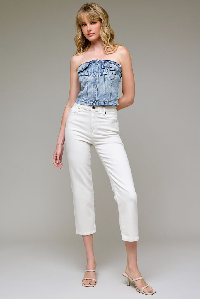 [TRACEY]Sea Salt Clean 25" Inseam Straight