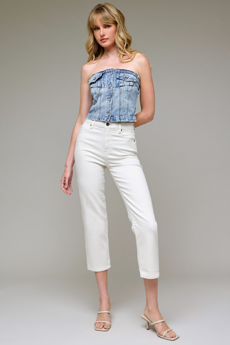 [TRACEY]Sea Salt Clean 25" Inseam Straight