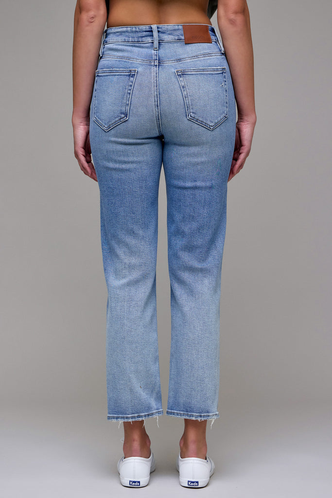 [TRACEY] Medium Dark Clean Stretch 28" Inseam Straight