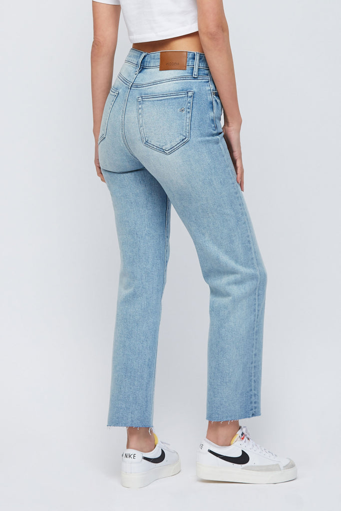 [TRACEY] Medium Light Clean Stretch Cropped Straight