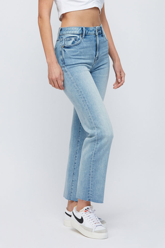 [TRACEY] Medium Light Clean Stretch Cropped Straight