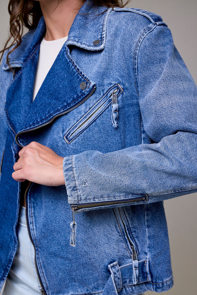 [REBEL] MEDIUM RELAXED BIKER JACKET