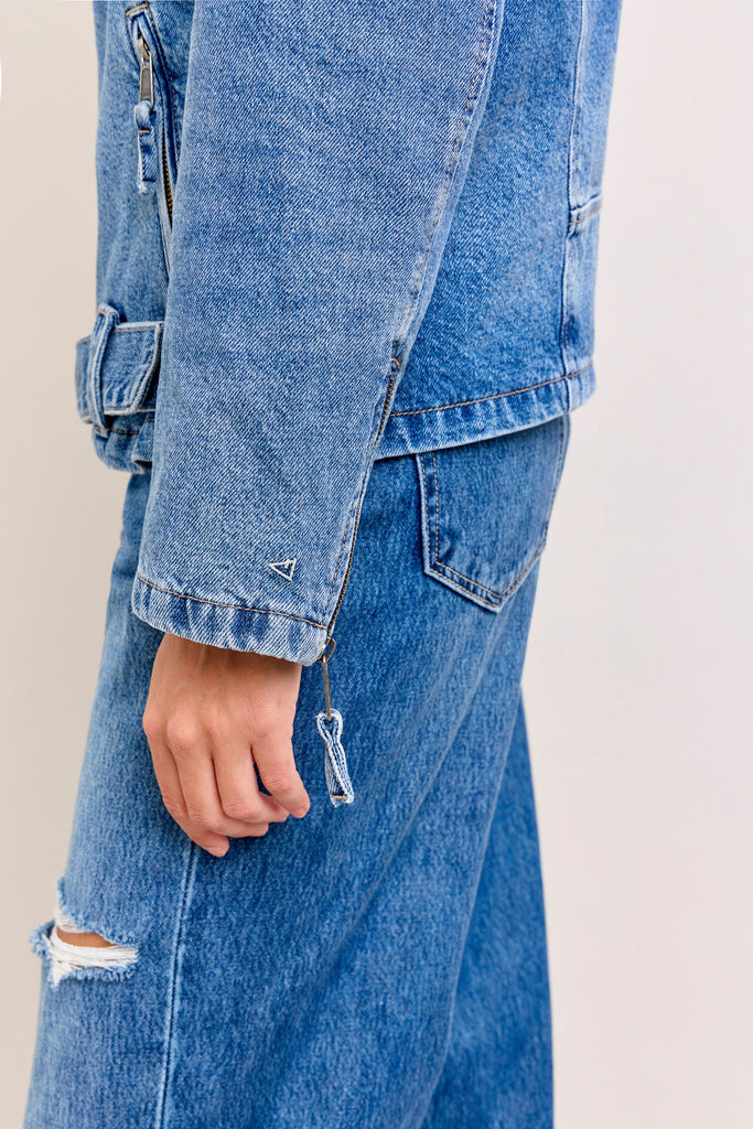 [REBEL] MEDIUM RELAXED BIKER JACKET