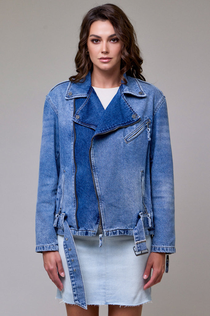 [REBEL] MEDIUM RELAXED BIKER JACKET