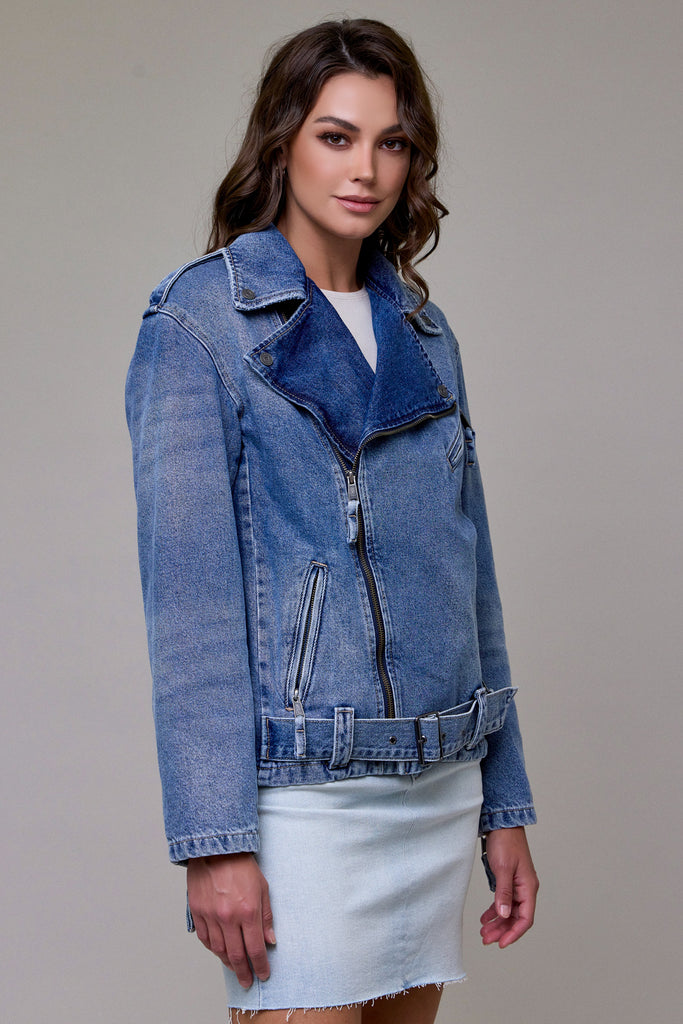 [REBEL] MEDIUM RELAXED BIKER JACKET