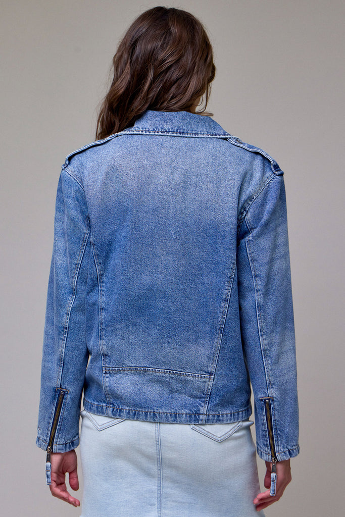 [REBEL] MEDIUM RELAXED BIKER JACKET