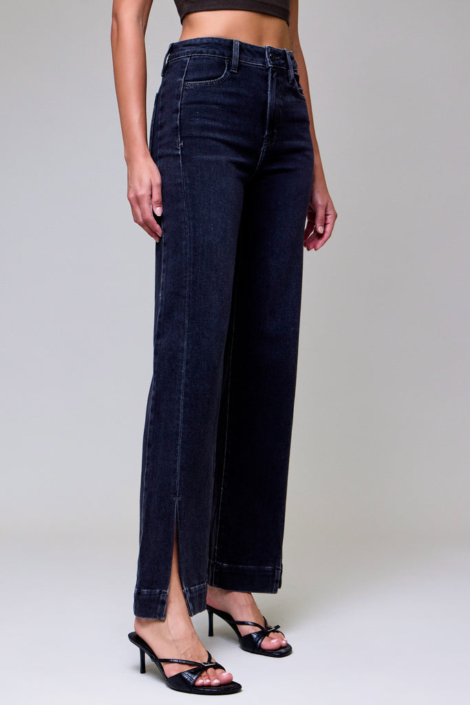 Charcoal Side Slit Insert High Rise Classic Straight