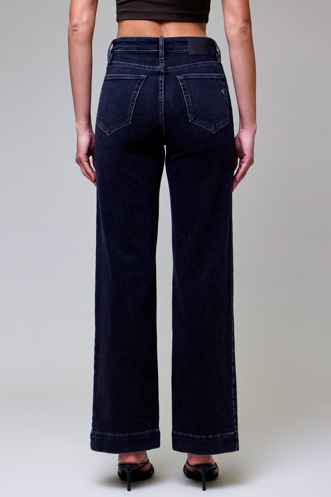 Charcoal Side Slit Insert High Rise Classic Straight