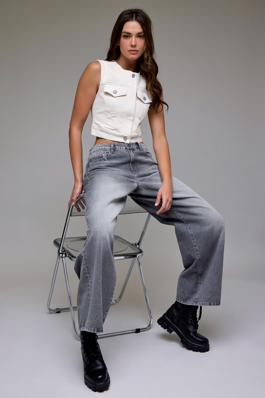 [ALYX] Grey Washed Clean Classic Oversized Baggy Jean