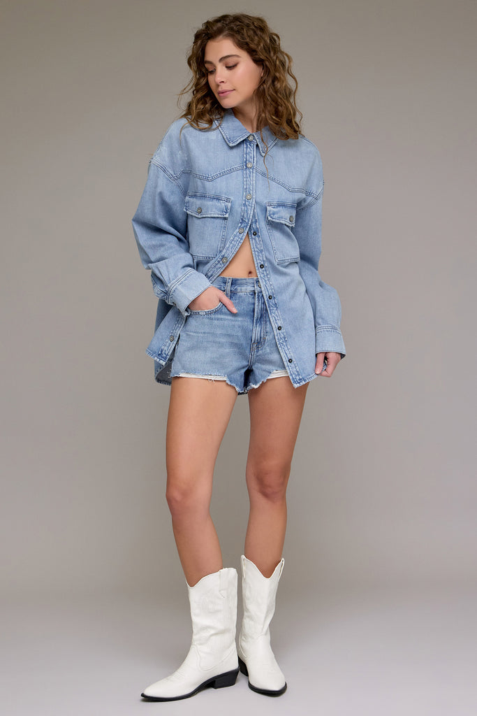 [FINN] Medium Light High Rise Relaxed Shorts