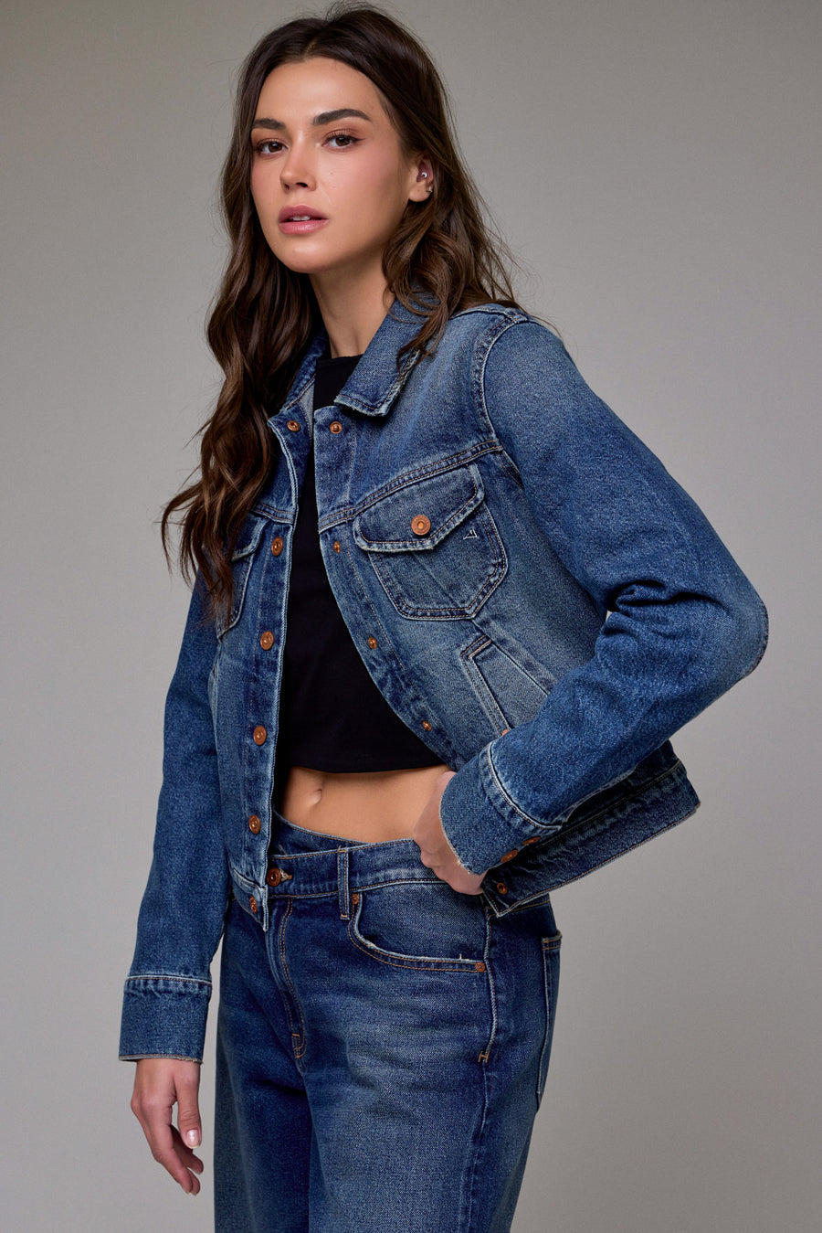 [REBEL] Dark Wash Classic Trucker Jacket