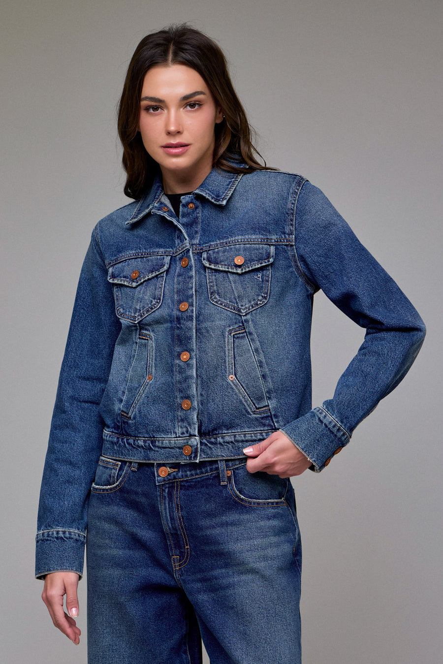 [REBEL] Dark Wash Classic Trucker Jacket