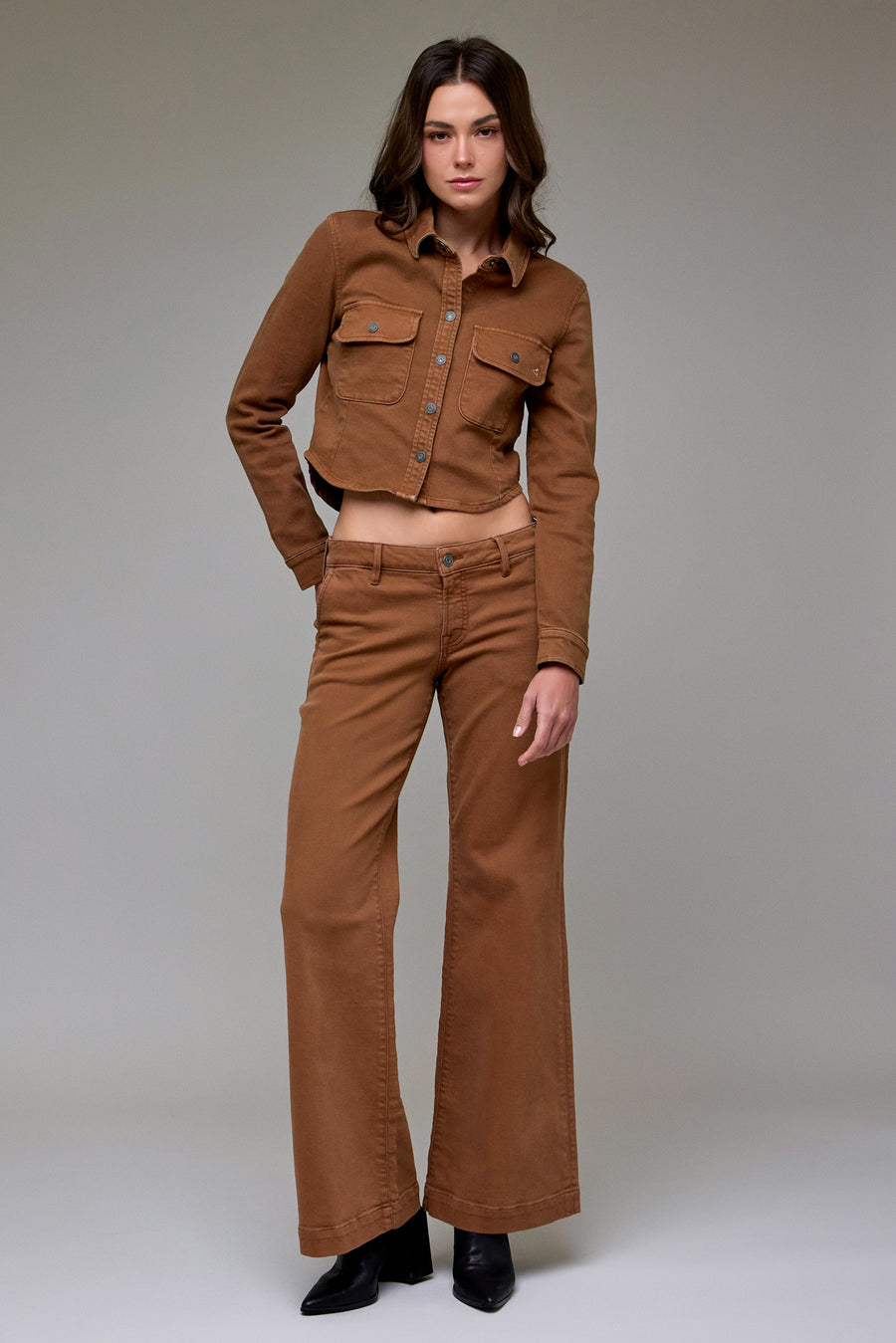 [HAPPI] Tawney Wash Stretch Low Rise Comfort Flare