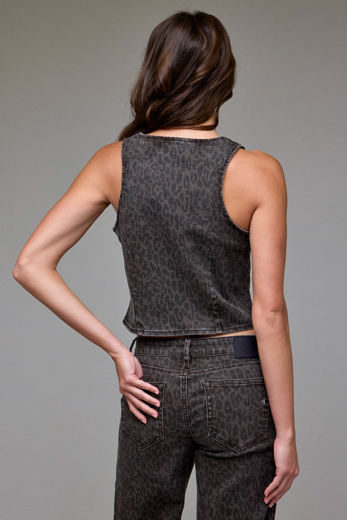 [REBEL] Brown Cheetah Vest