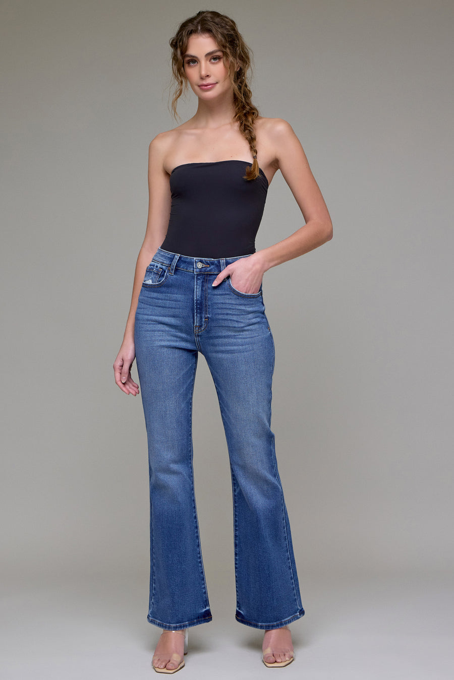 [HAPPI] Medium Wash Classic 31" Inseam Flare