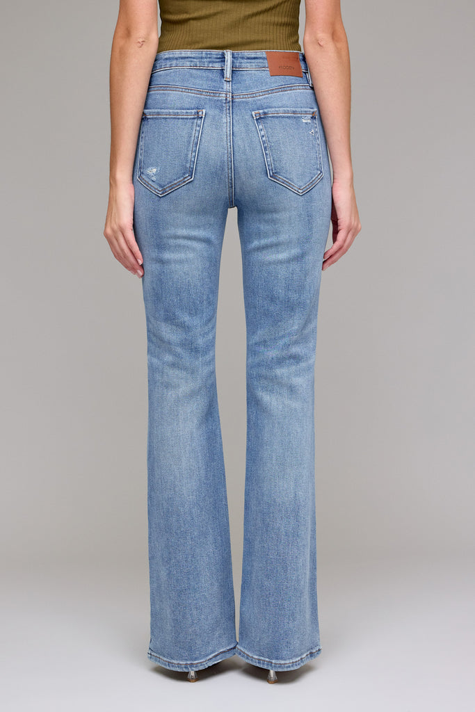 [HAPPI] Medium Light Distressed Stretch Flare