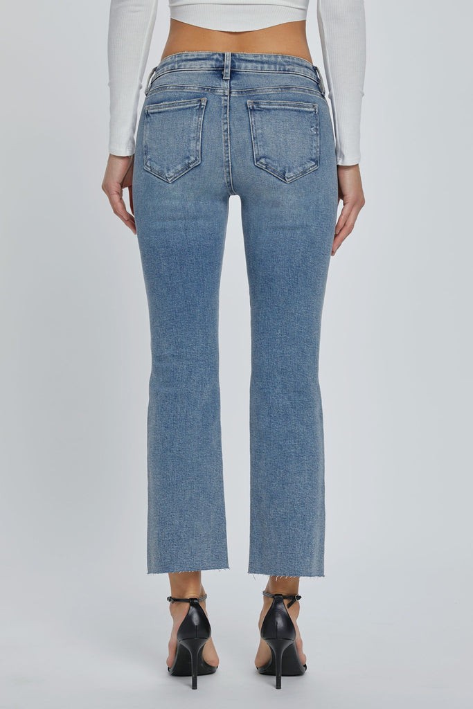 [RYAN] ACID WASH LOW RISE STRETCH BOOTCUT