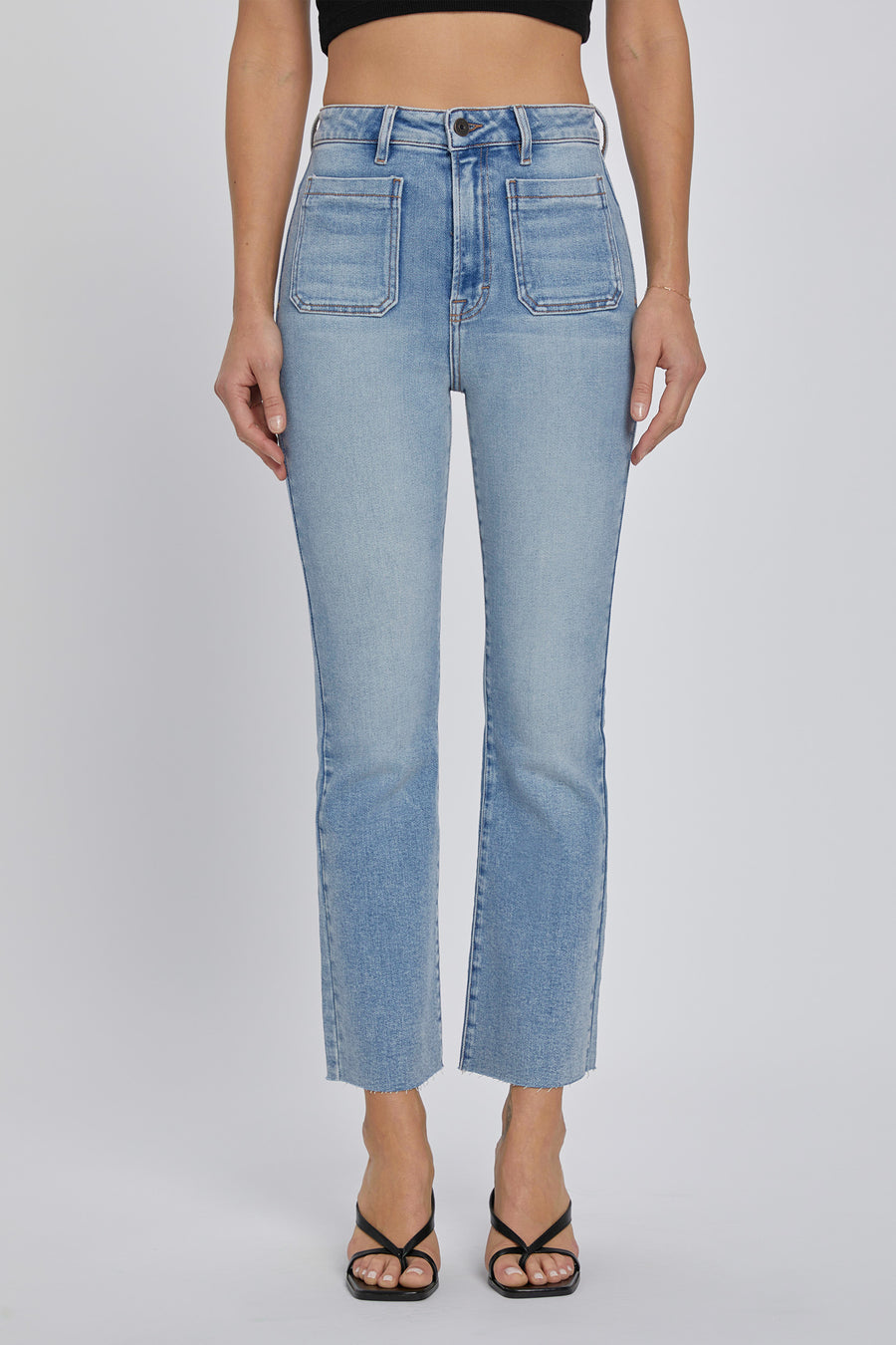HAPPI FRONT POCKET CROPPED FLARE