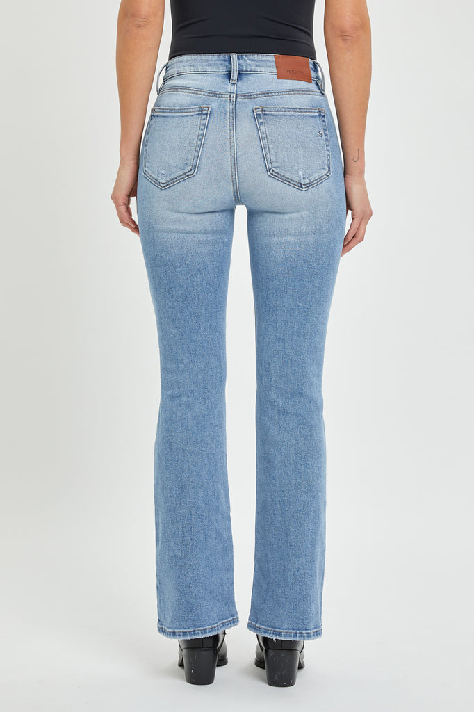 [REBEL] MEDIUM LIGHT DISTRESSED STRETCH 31" FLARE