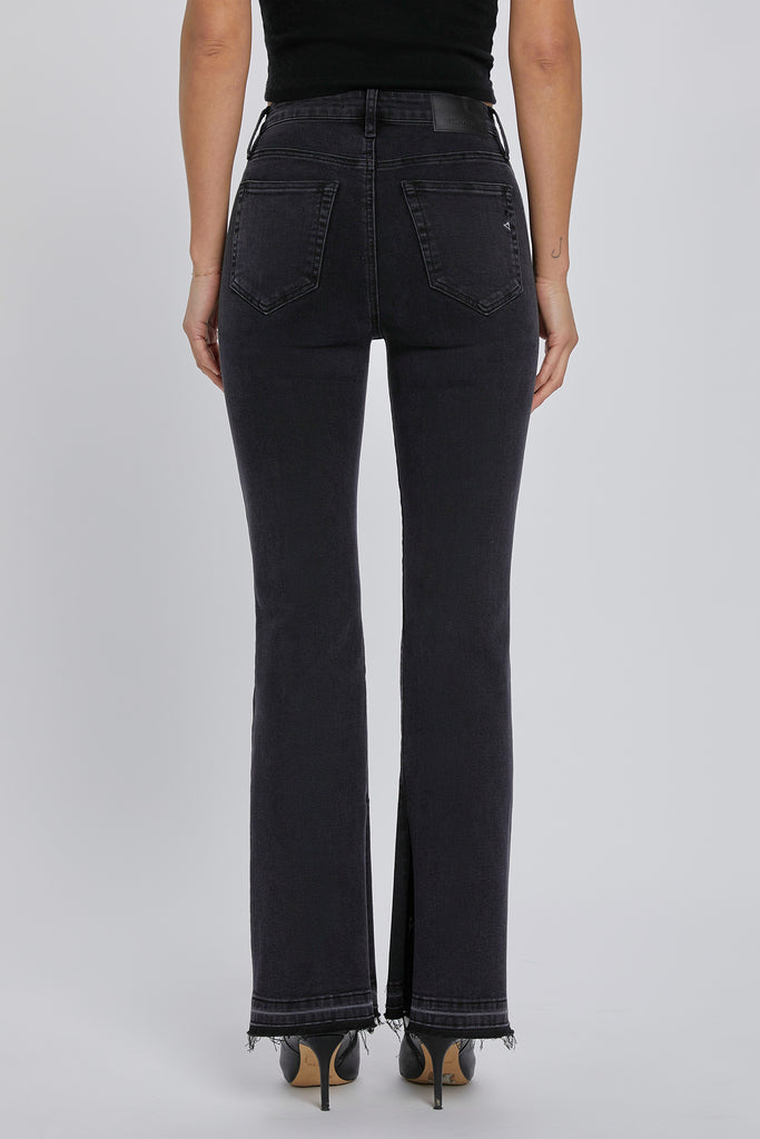 [HAPPI] BLACK 31" INSEAM SLIT FLARE