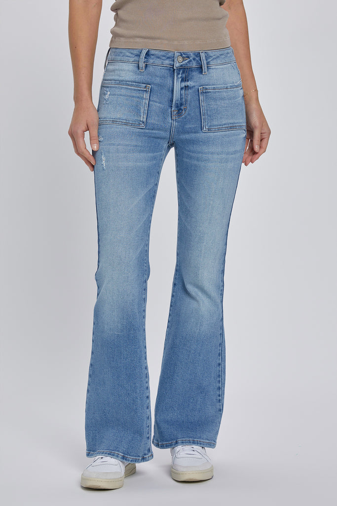 [HAPPI] MEDIUM LOW RISE 31" INSEAM FRONT POCKET FLARE