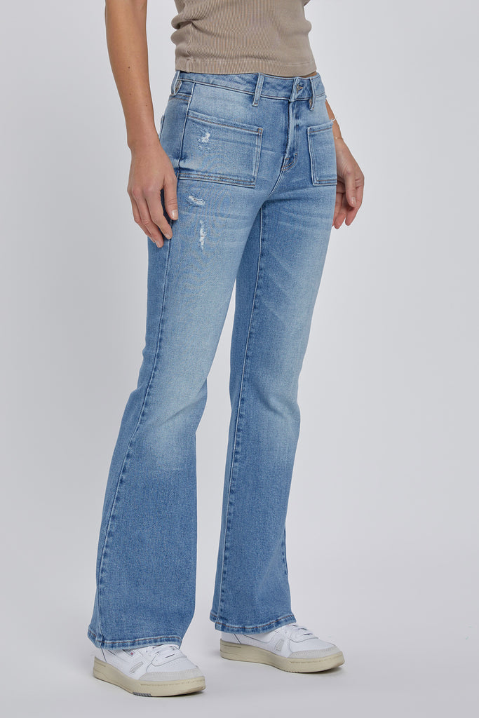 [HAPPI] MEDIUM LOW RISE 31" INSEAM FRONT POCKET FLARE