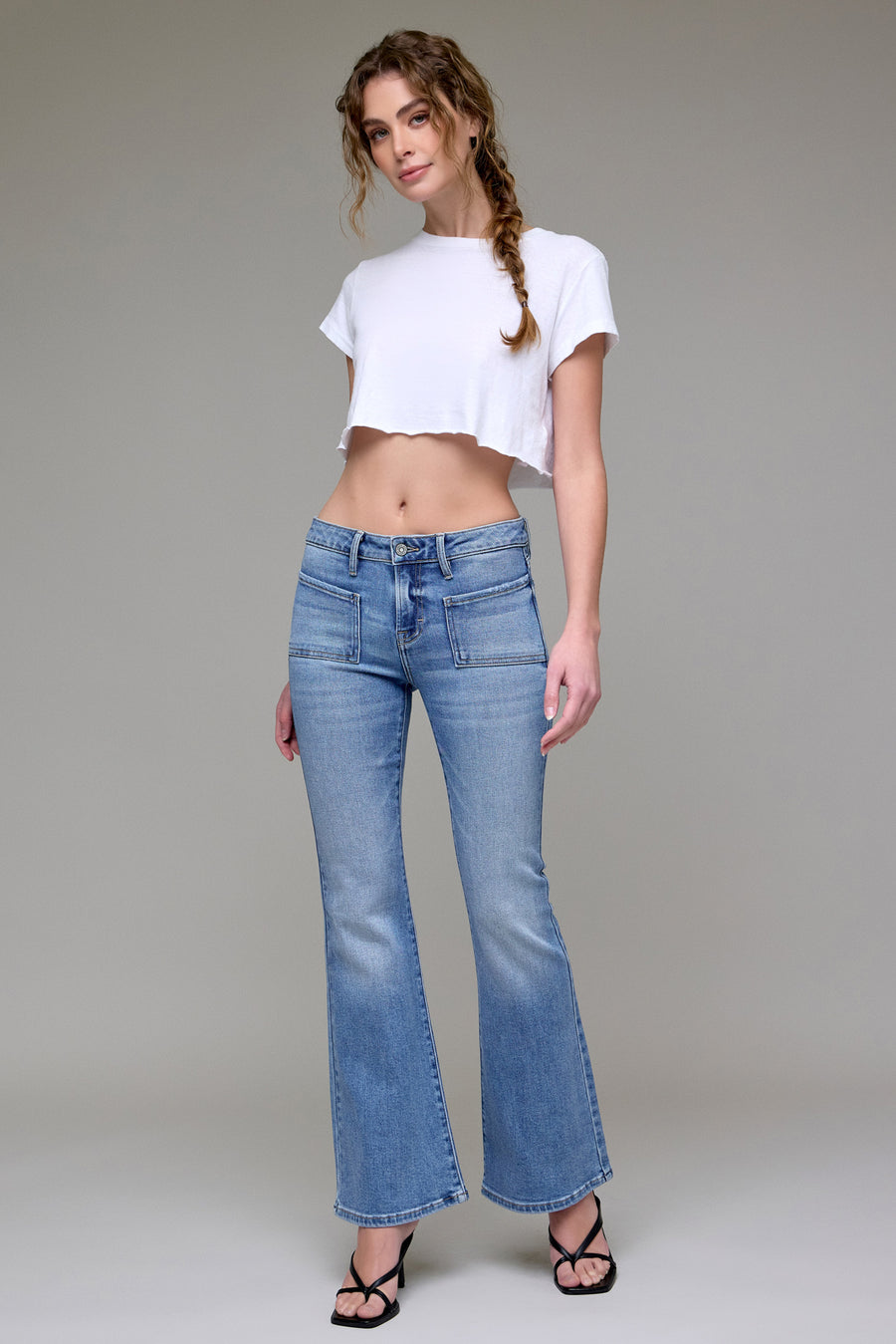 [HAPPI] MEDIUM LOW RISE 31" INSEAM FRONT POCKET FLARE