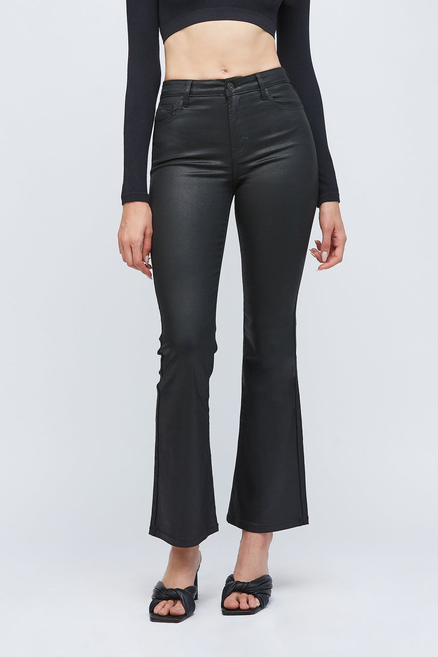 [HAPPI] Coated Clean Stretch Flare