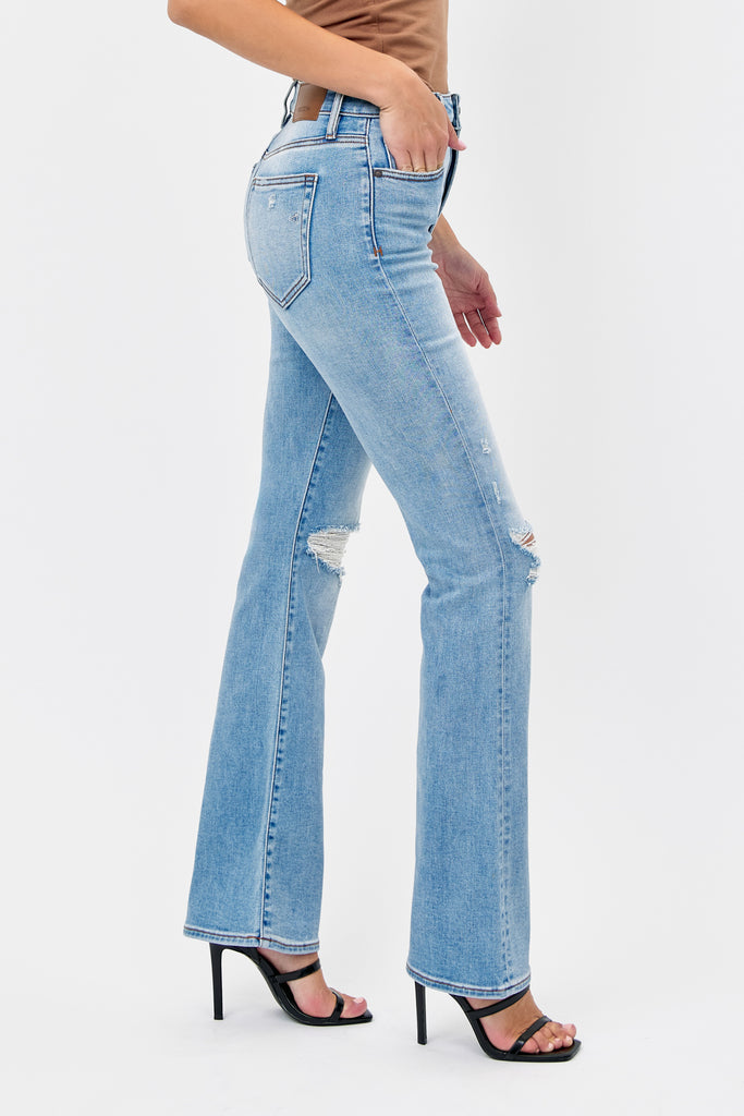 [HAPPI] Light Wash Distressed 32in Inseam Bootcut