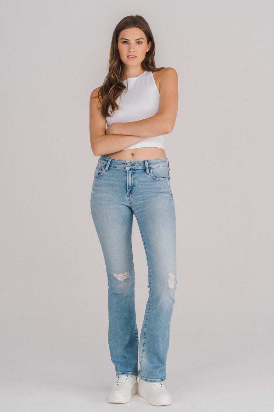 [RYAN] MEDIUM LIGHT DISTRESSED BOOTCUT