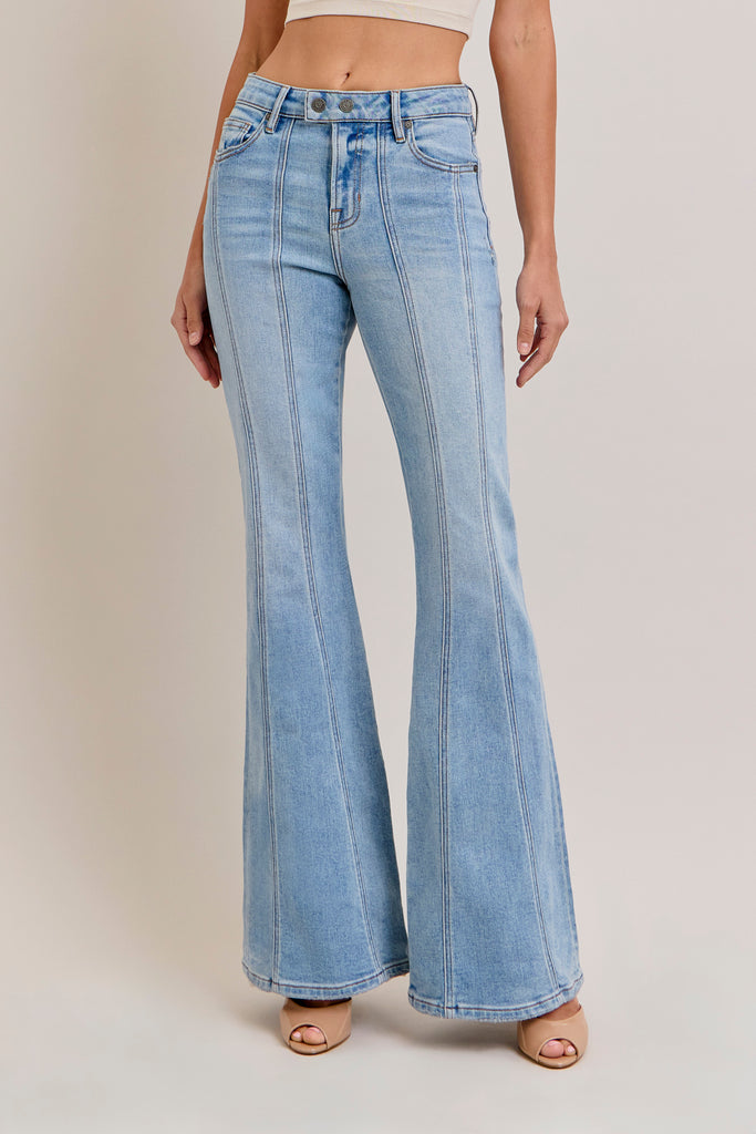 S Denim Zone Hot Pink Super Stretchy Wide Leg Jeans