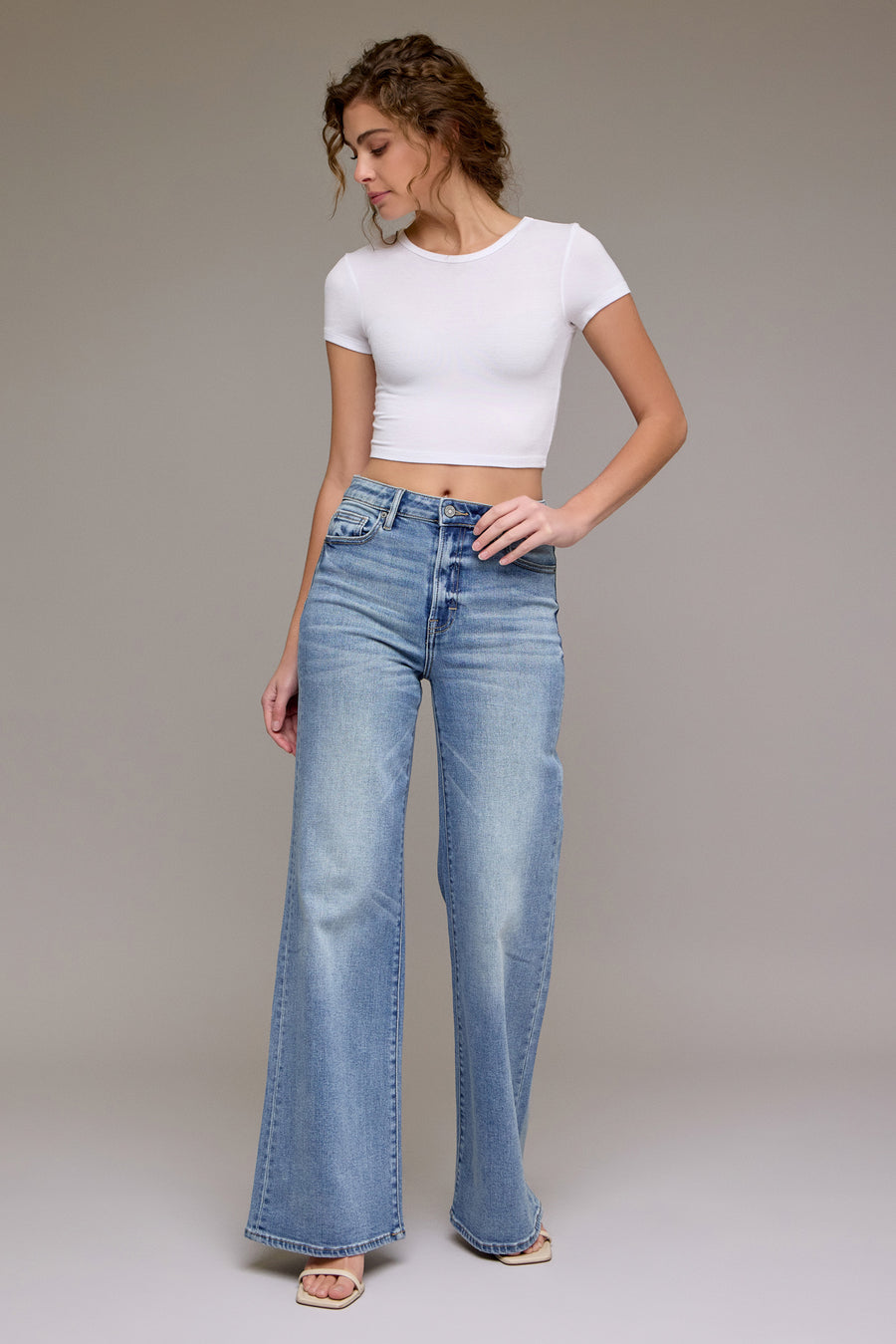 [HAPPI] Medium Vintage Clean High Rise Wide Comfort Flare