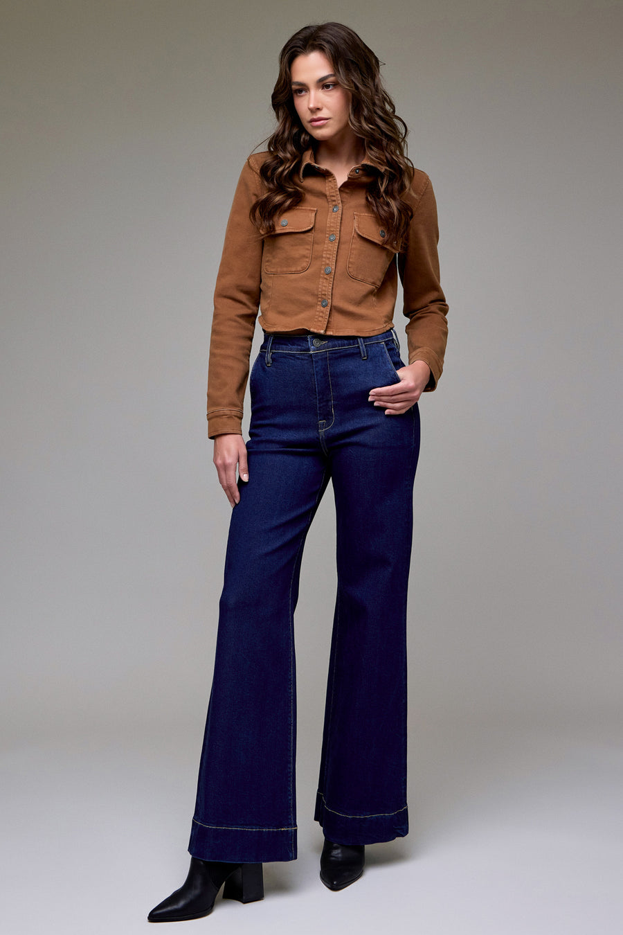 [HAPPI] Rinse Wash Stretch Trouser Comfort Flare