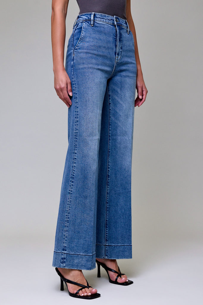 [HAPPI] Medium Dark Stretch High Rise Comfort Flare