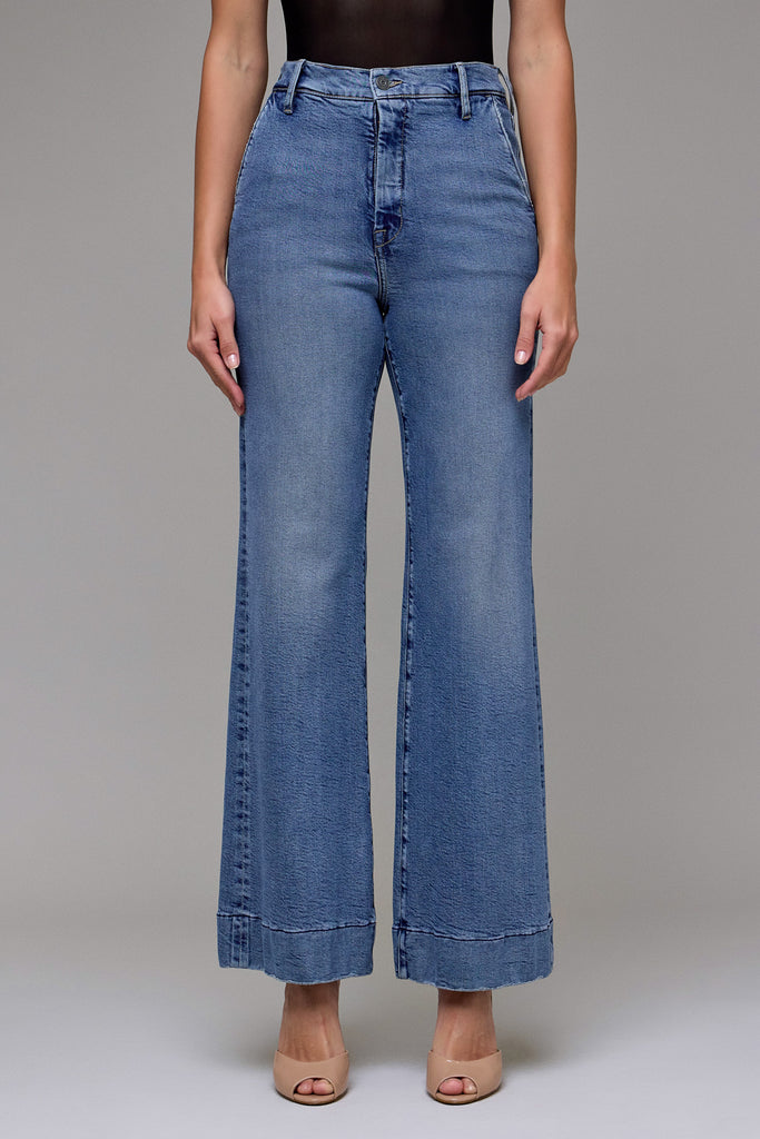 [HAPPI] Medium Dark Stretch High Rise Comfort Flare