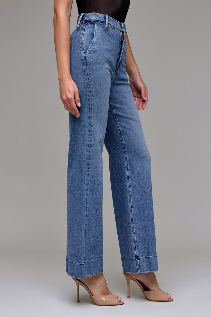 [HAPPI] Medium Dark Stretch High Rise Comfort Flare