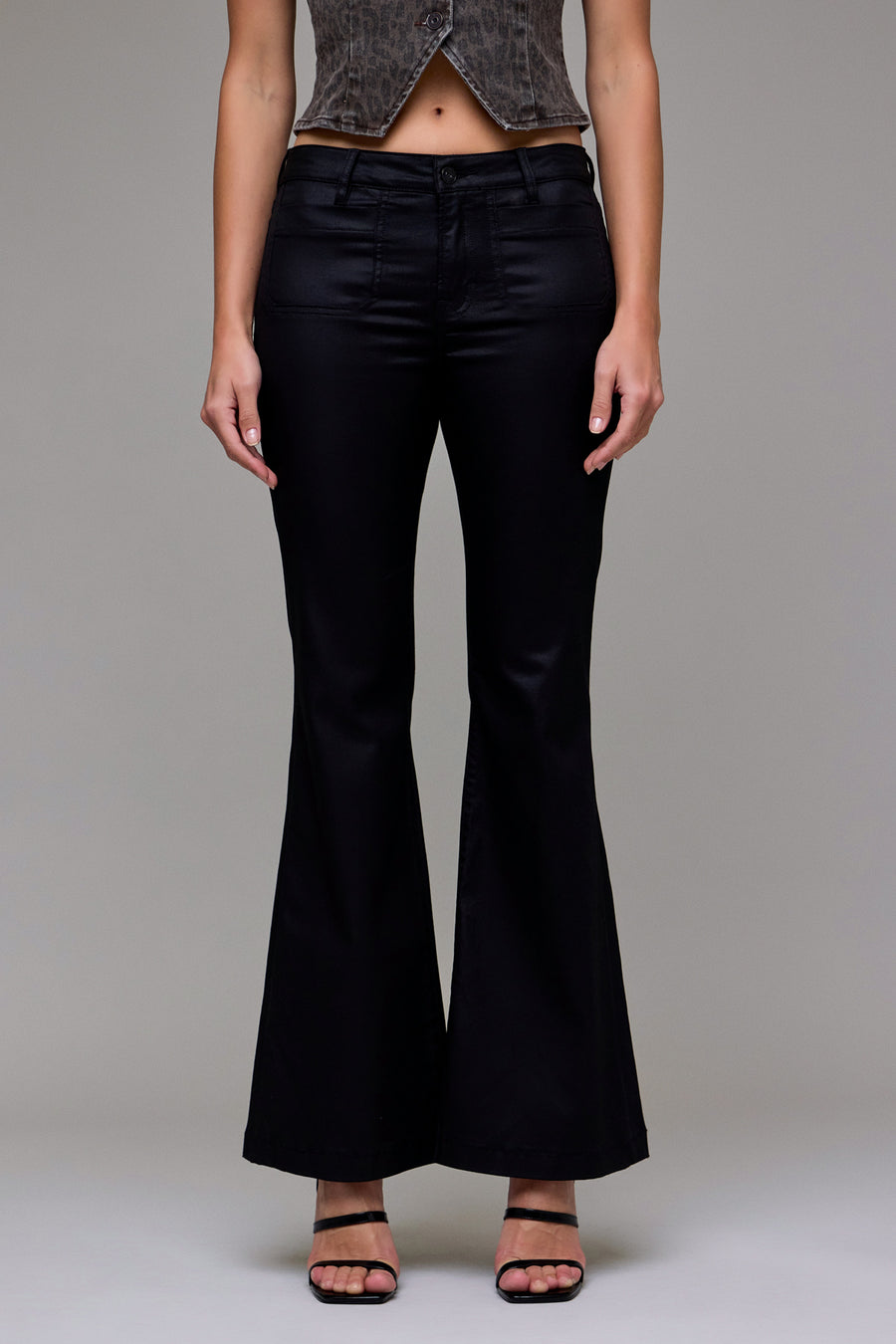 [HAPPI] Coated Mid Rise 31" Inseam Fashion Flare